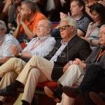 Candido Mendez, Joaquin Almunia, Felipe Gonzalez e Ignacio Fernandez Toxo, en el Congreso Extraordinario del PSOE