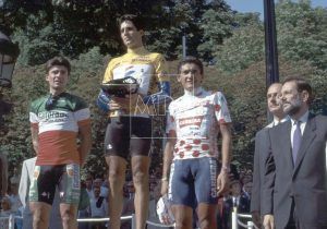 Primer podio de Miguel Indurain en París del Tour de Francia 1991
